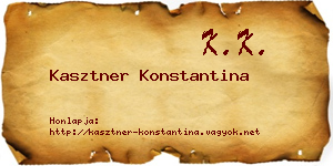 Kasztner Konstantina névjegykártya